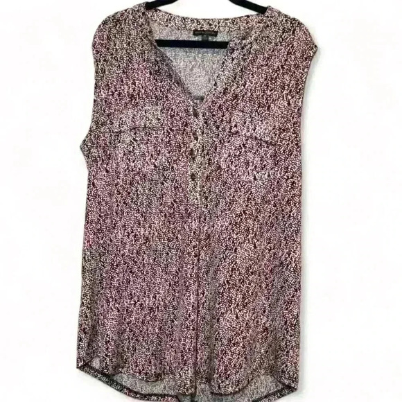 Ava & Grace Women's Sleeveless Floral Blouse V-Neck Size M Multicolor - Picture 1 of 4